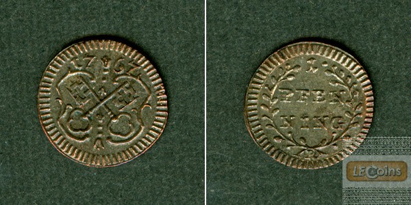 Regensburg 1 Pfennig 1767 R  vz-st