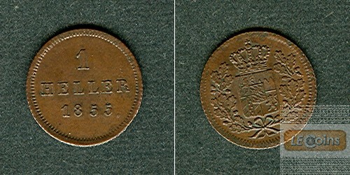 Bayern 1 Heller 1855  vz-stgl.