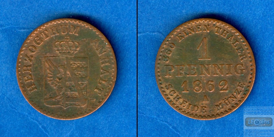 Anhalt 1 Pfennig 1862 A  ss