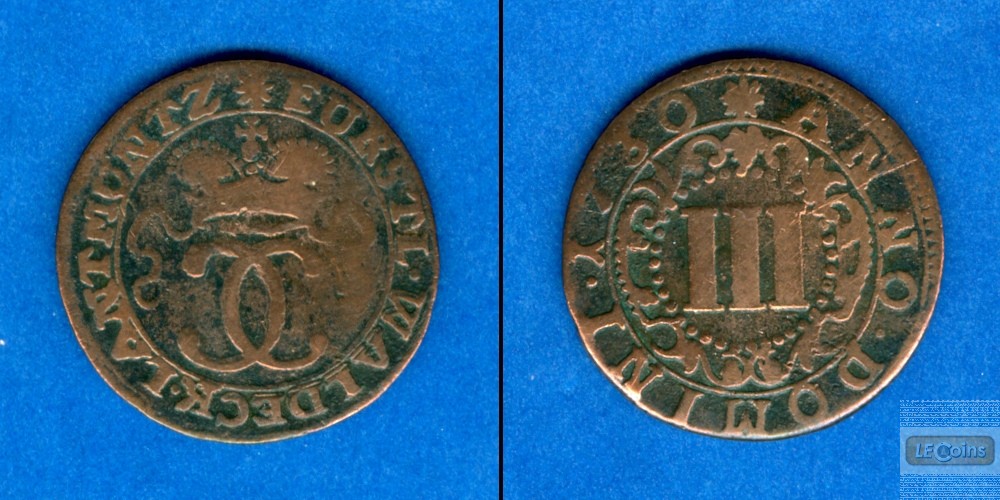 Waldeck 3 Pfennig 1730  f.ss