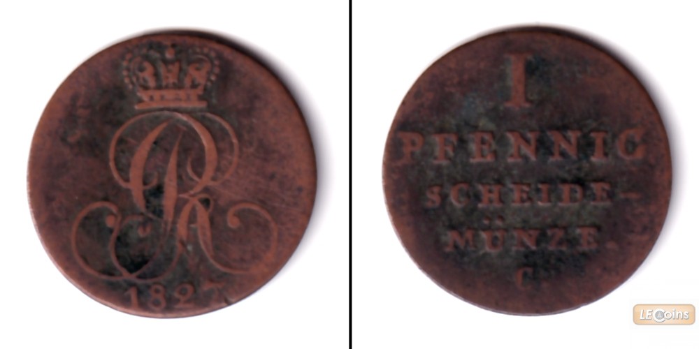 Hannover 1 Pfennig 1827 C  f.ss