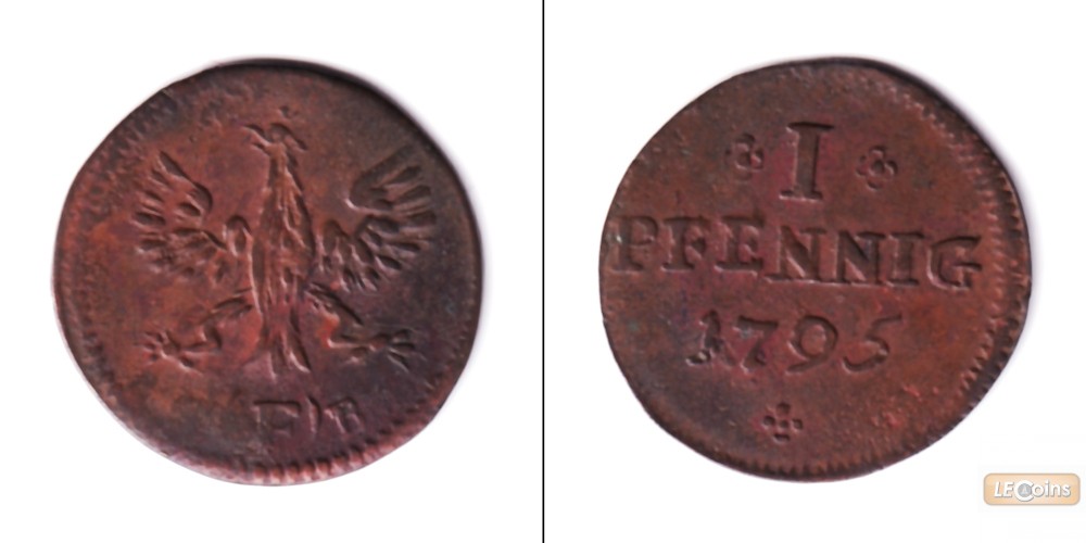 Frankfurt 1 Pfennig 1795  ss+  selten