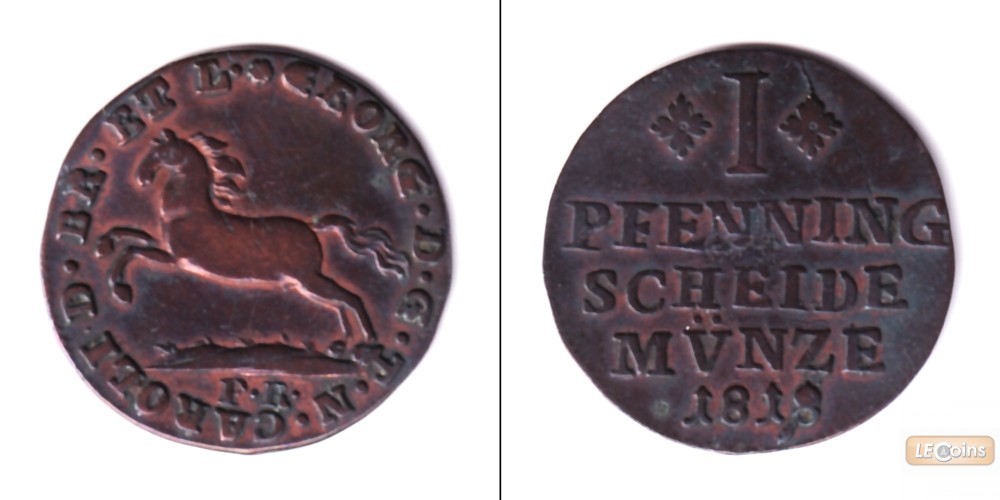 Braunschweig 1 Pfennig 1818 FR  ss+  selten