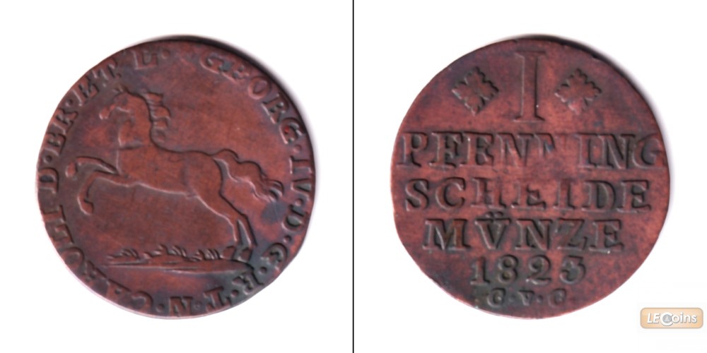 Braunschweig 1 Pfennig 1823 CvC  ss