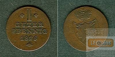 Schaumburg Lippe 1 Pfennig 1826  ss