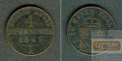 Preussen 4 Pfennige 1847 A  s-ss  selten!
