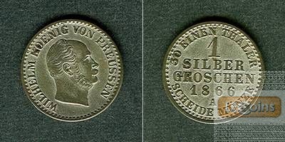 Preussen 1 Silber Groschen 1866 A  vz