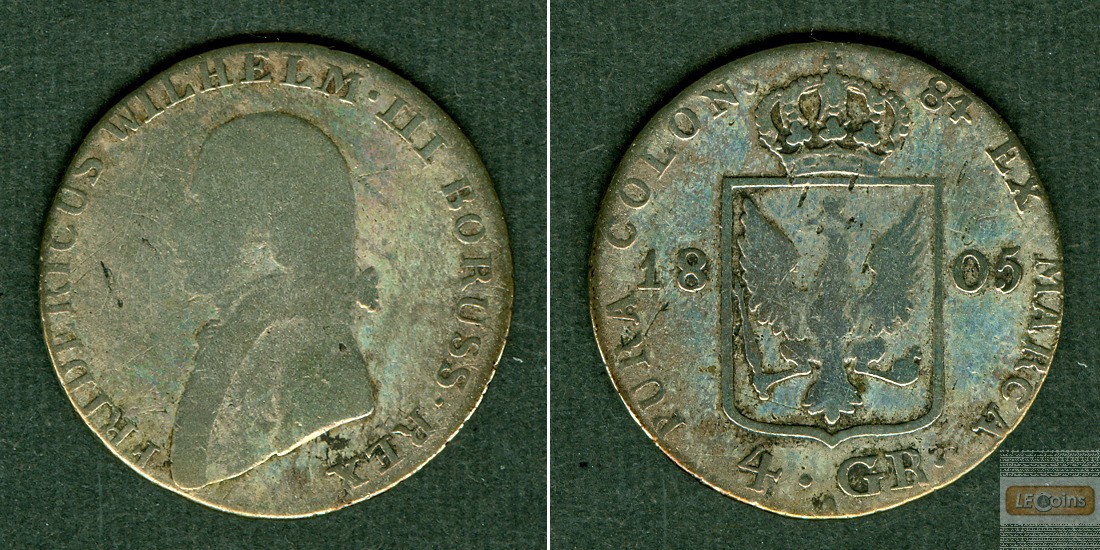 Preussen 1/6 Taler 1805 A  s/f.ss