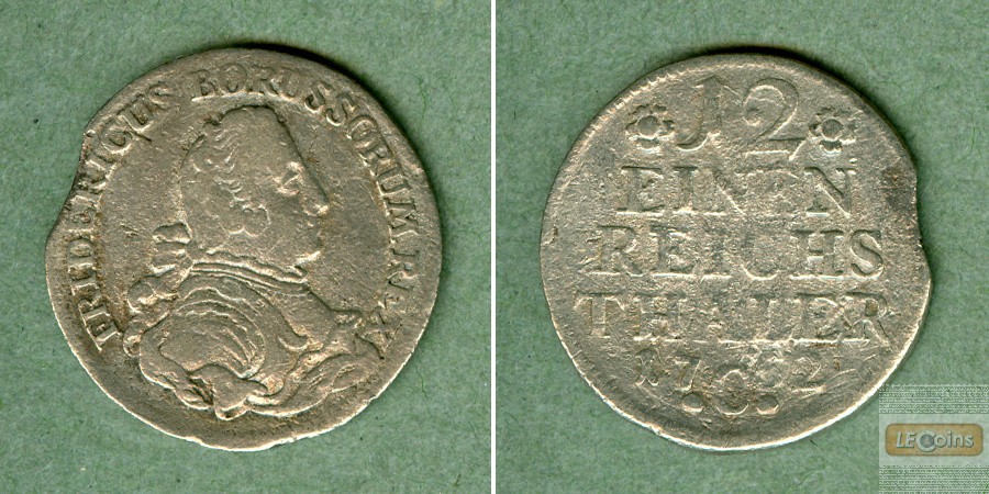 Preussen 1/12 Taler 1752 C  ss