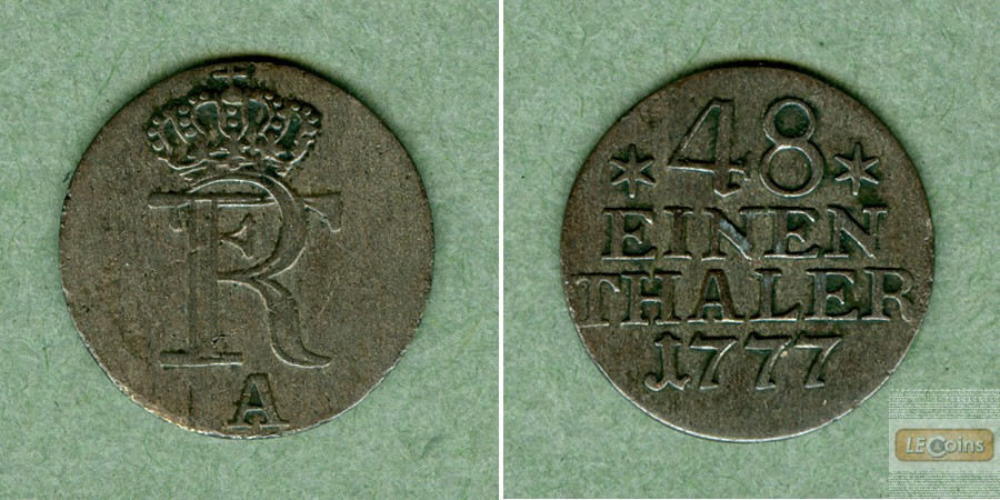 Preussen 1/48 Taler 1777 A  f.vz