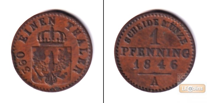 Preussen 1 Pfennig 1846 A  ss