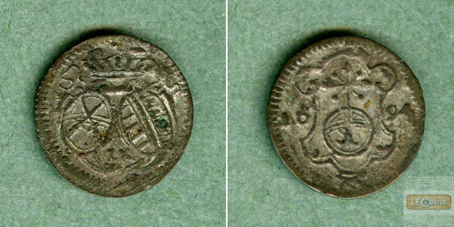 Sachsen 1 Pfennig 1694 IK  ss-vz
