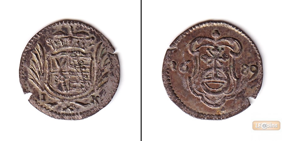 Sachsen 1 Pfennig 1689 IK  vz-st