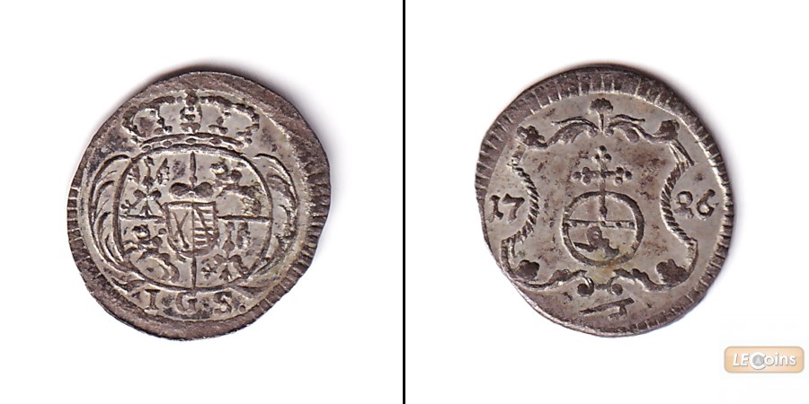 Sachsen 1 Pfennig 1726 IGS  vz-st