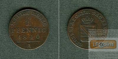 Sachsen Weimar und Eisenach 1 Pfennig 1840 A ss-vz