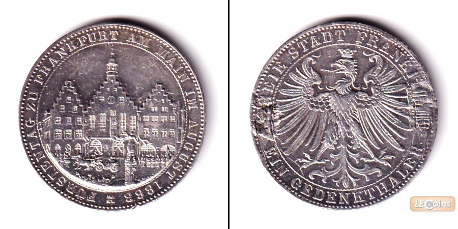 Frankfurt 1 Taler 1863  GEDENKTALER  s/ss  selten