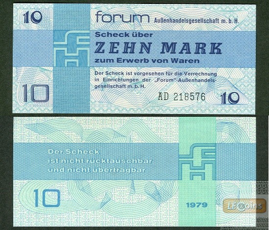 DDR: Forum-Scheck 10 MARK 1979  Ro.370a  I