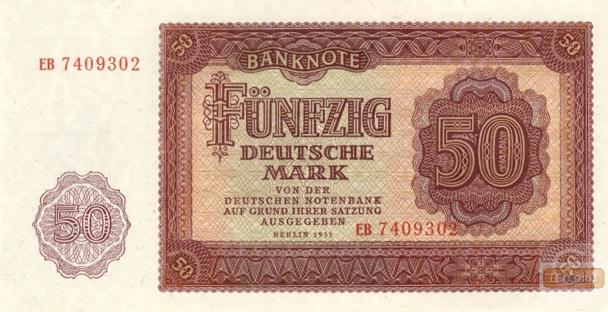 DDR: 50 DEUTSCHE MARK 1955  Ro.352a  I