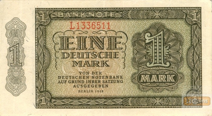 DDR: 1 DEUTSCHE MARK 1948  Ro.340a  II