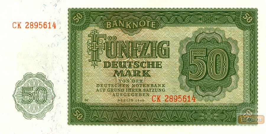 DDR: 50 DEUTSCHE MARK 1948  Ro.345b  I