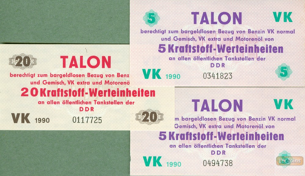 Lot: DDR: 3x TALON Kraftstoffwerteinheiten 1990  I