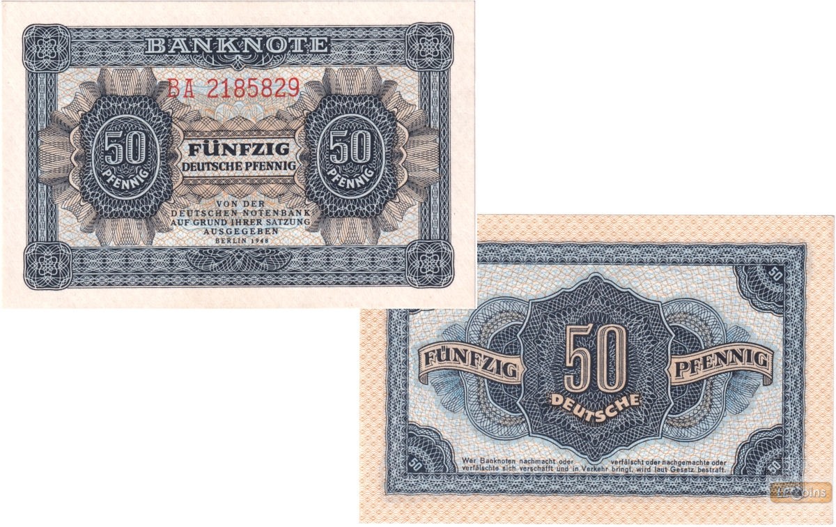 DDR: 50 DEUTSCHE PFENNIG 1948  Ro.339e  I