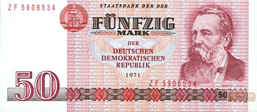DDR: 50 MARK 1971  Ro.360d  Ersatznote  I