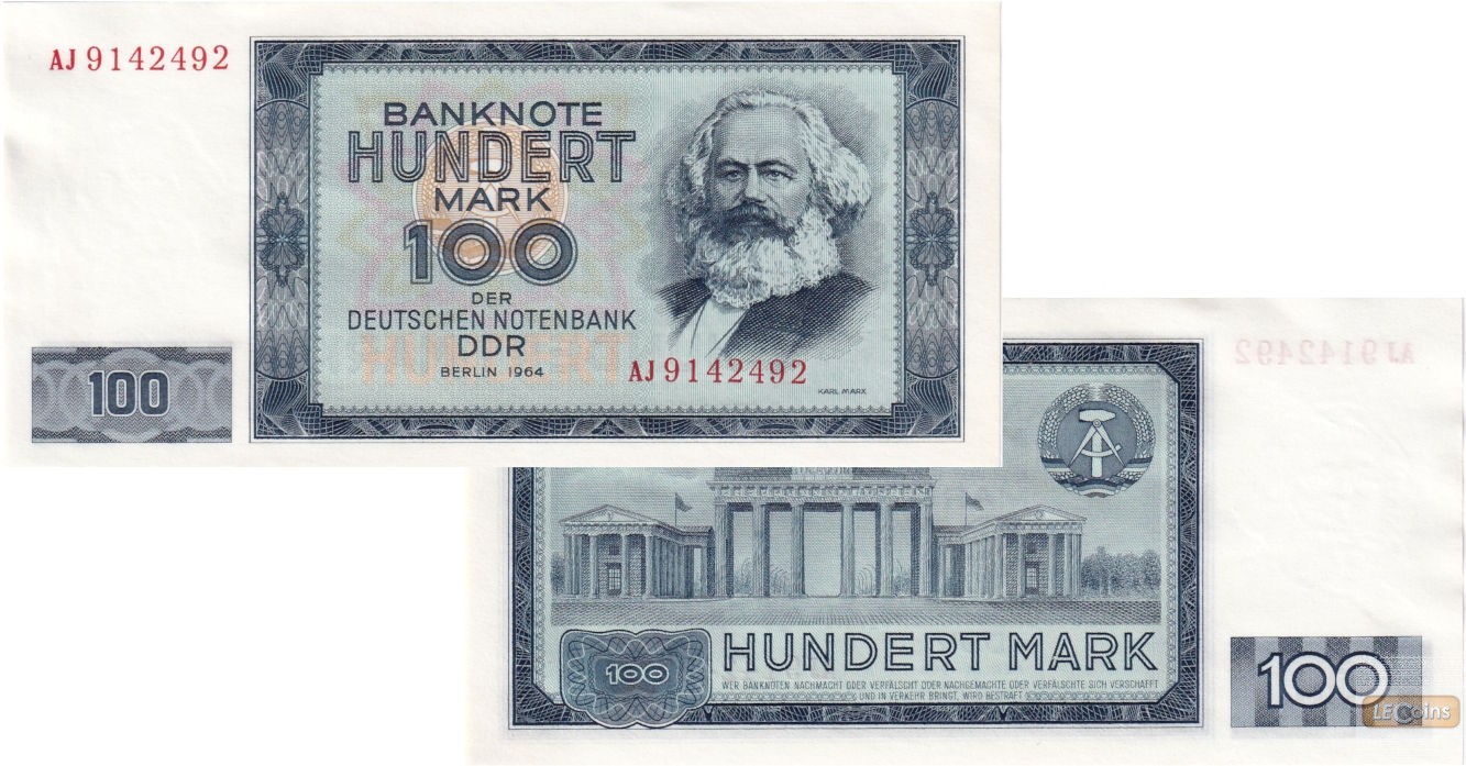 DDR: 100 MARK 1964  Ro.358a  I-