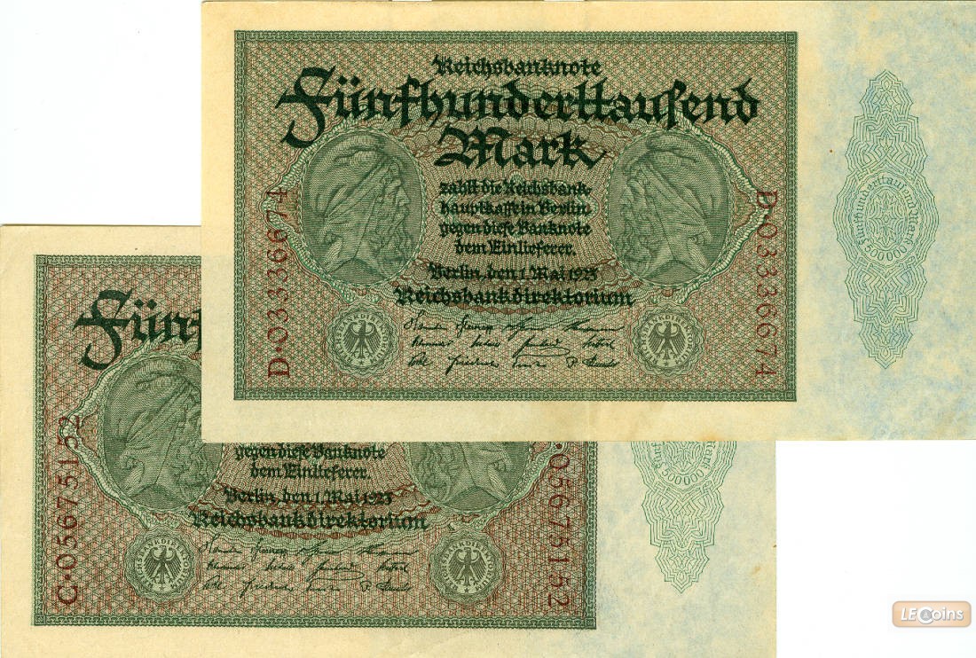 Lot: Deutsche Reichsbank 2x Inflation  Ro.87  II+  1923