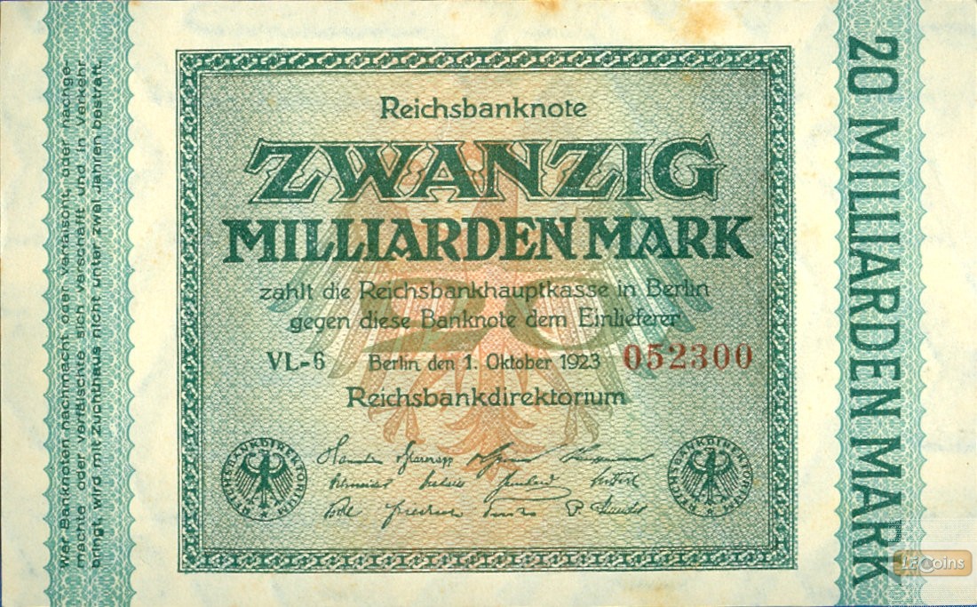 20 MILLIARDEN MARK 1923  Ro.115b  I-