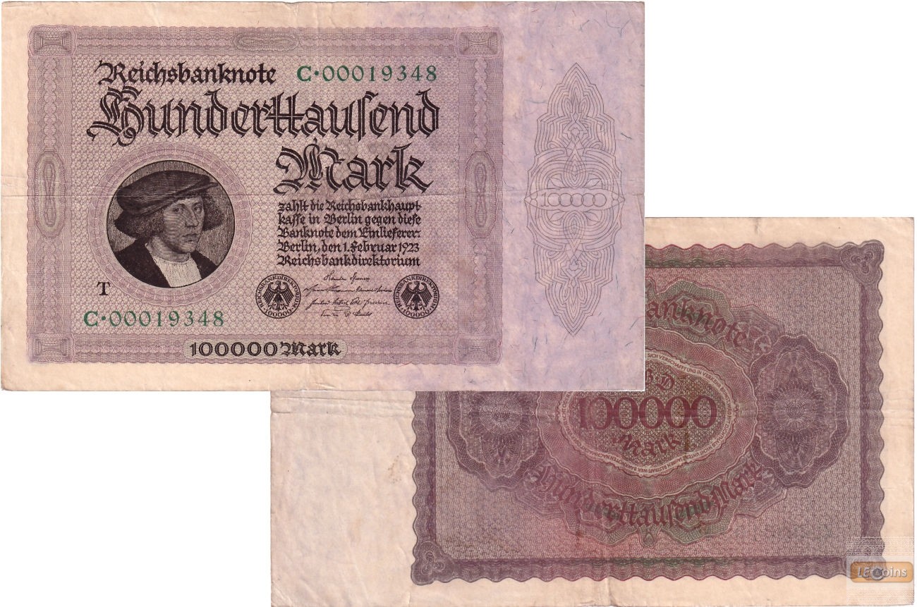100000 MARK 1923  Ro.82b  III