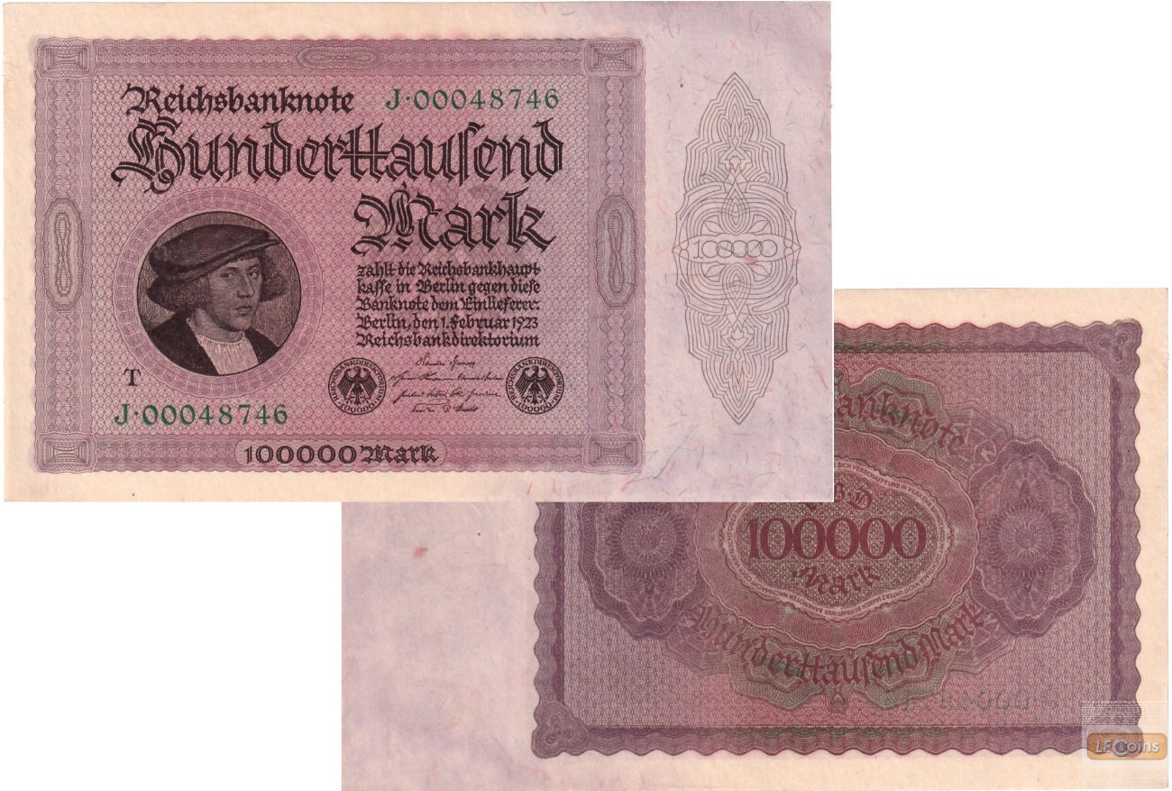 100000 MARK 1923  Ro.82b  I-