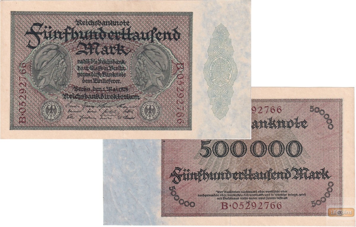 500.000 MARK 1923  Ro.87b  II+