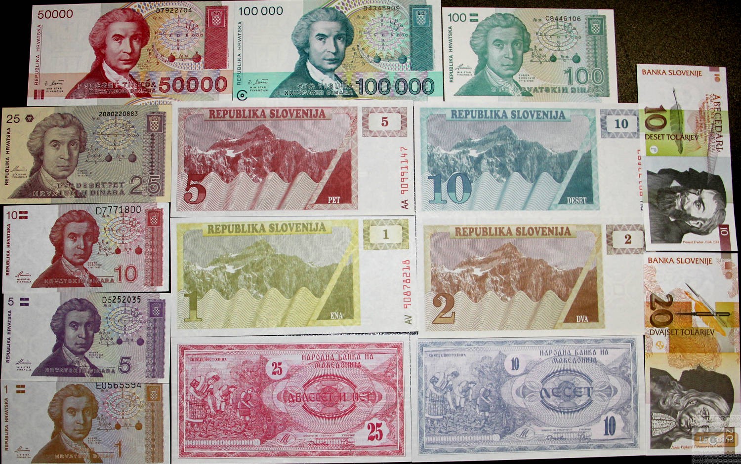 Lot: JUGOSLAWIEN / YUGOSLAVIA Mix  15x Banknote  I  [1990-1993]
