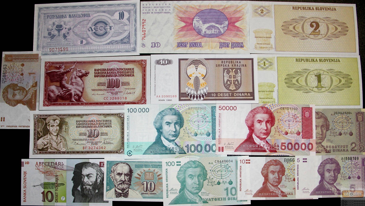 Lot: JUGOSLAWIEN / YUGOSLAVIA Mix  16x Banknote  I  [1978-1994]
