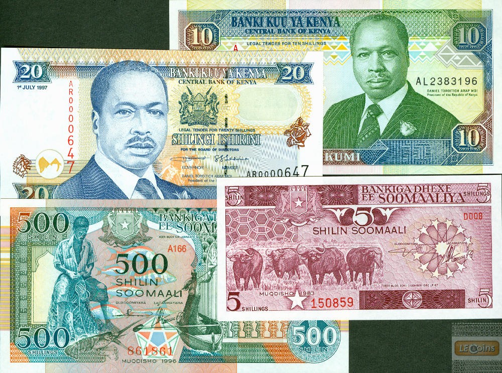 Lot: AFRIKA / AFRICA Mix  4x Banknote  I  [1983-1997]