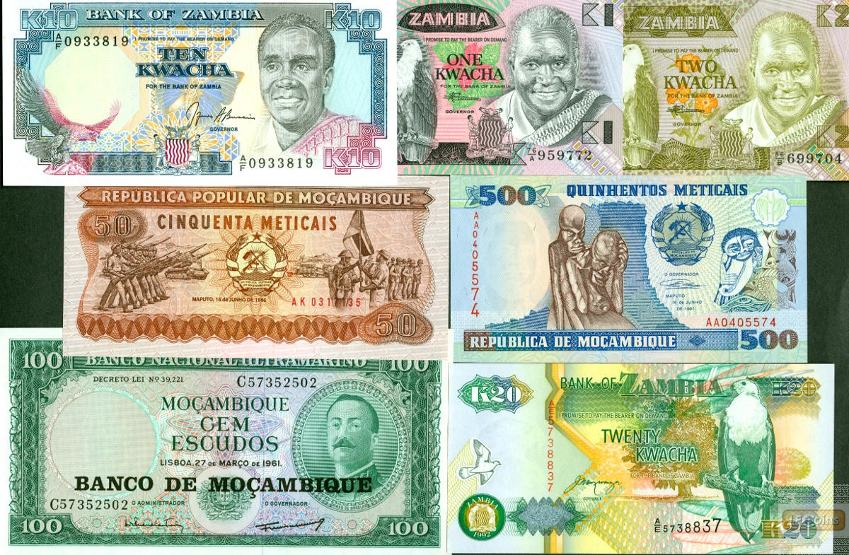 Lot: AFRIKA / AFRICA Mix  7x Banknote  I  [1961-1992]