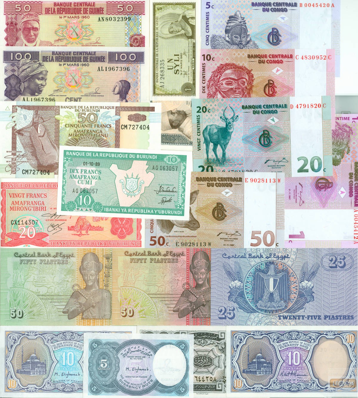 Lot: AFRIKA / AFRICA Mix  19x Banknote  I  [1981-2001]