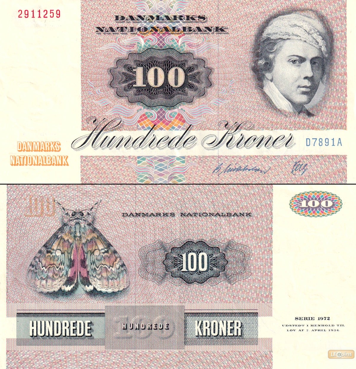 DÄNEMARK  100 Kronen / Kroner KM51f  II  [1986-1991]