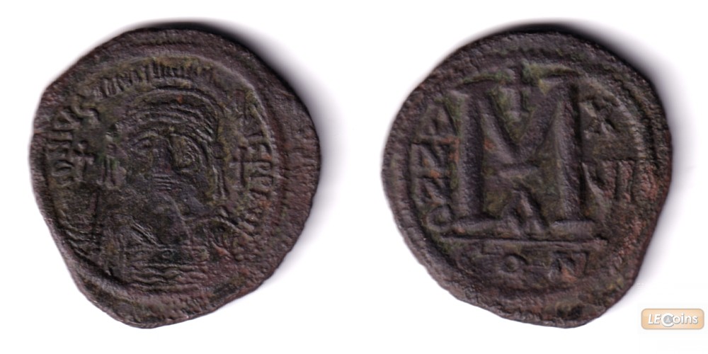 JUSTINIAN I.  Follis  ss  [542-543]