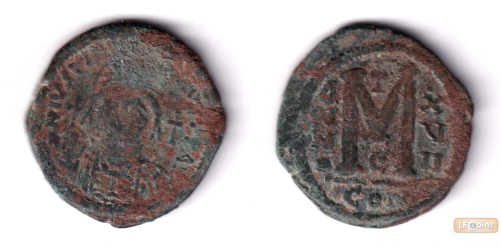 JUSTINIAN I.  Follis  s(+)  [543-544]