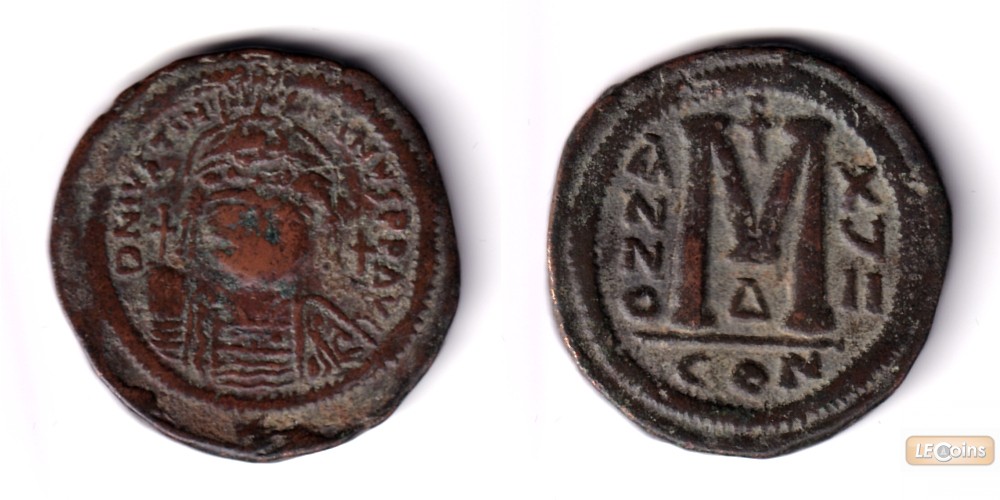JUSTINIAN I.  Follis  ss(+)  [543-544]