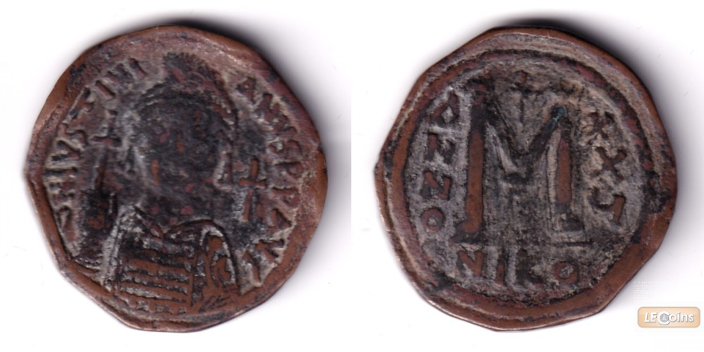 JUSTINIAN I.  Follis  s-ss  [552-553]