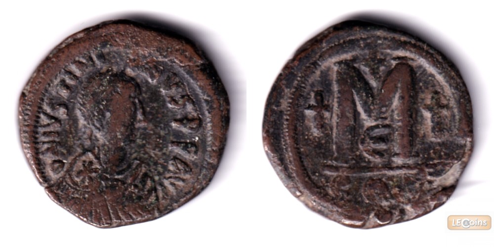 JUSTINIAN I.  Follis  s-ss  [527-565]