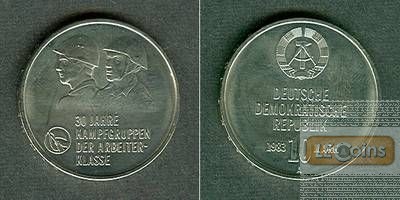 Deutschland DDR 10 M 1983  Kampfgruppen  f.stgl