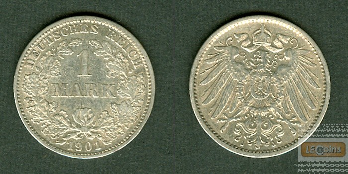 Deutsches Reich 1 Mark 1901 J  ss-vz