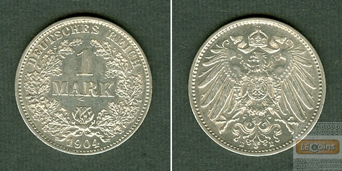 Deutsches Reich 1 Mark 1904 E  vz-stgl.