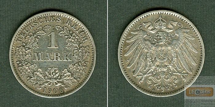 Deutsches Reich 1 Mark 1906 E  f.vz