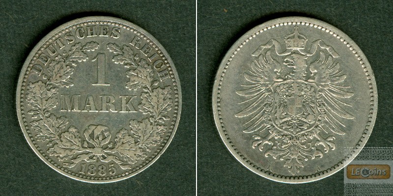 Deutsches Reich 1 Mark 1885 A (J.9)  ss