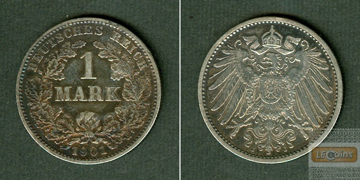 Deutsches Reich 1 Mark 1901 J (J.17)  ss-vz